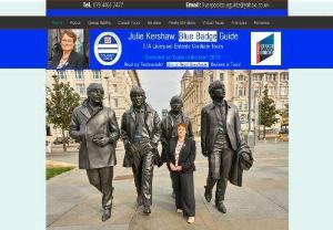Julie Kershaw, Blue Badge Tour Guide - Blue Badge Guide for Liverpool City Region, offers guided coach tours, walks and talks in English or French.