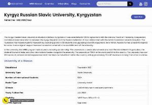 Kyrgyz Russian Slavic University for Indian Students - Kyrgyz Russian Slavic University (KRSU) is a private university established in the year 1993 in the capital city of Bishkek, Kyrgyzstan. It is one of the oldest and most prestigious universities in Central Asia and has a long history of providing quality education to students from all over the world. KRSU is committed to providing a comprehensive and intercultural learning experience for its students and has become a popular destination for Indian students seeking to pursue higher education abr