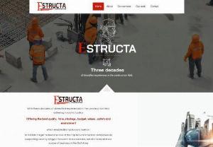 Estructa Construction - good player in construction through supporting this industry in New Egypt through opportunities of 

huge success already strong than any time before in Egypt

We build an honest relationship with our customers, through providing integrated

engineering services with highest engineering value, by means of our professional team

the latest technology in the construction field