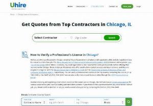 UHire IL | Chicago City Professionals Homepage - uHire Chicago City directory lets you know if your contractor is licensed for the job. Before hiring a contractor check our search to find contractors approved by locals.
