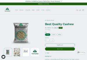 Buy the best quality kaju in India from Farmonics - 