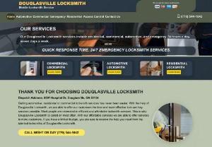 Douglasville Locksmith - Do you need residential, automotive or commercial security solutions? If so, you need a professional, reputable and affordable locksmith and Douglasville Locksmith is here to assist you. It is important that you hire someone you can trust when it concerns your security. Douglasville Locksmith is proud to be that locksmith. The locksmiths who are employed with us as readily available, reliable and competent.