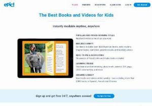 Get Epic Books - 40,000+ books specially curated for children under 12.