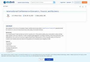 International Conference on Economics, Finance, and Business | eMedEvents - International Conference on Economics, Finance, and Business is organized by URF and will be held from Mar 20 - 21, 2023 in Dubai, UAE.