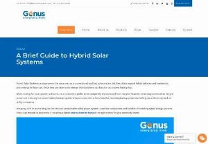 Hybrid Solar Systems - Learn about the benefits and efficiency of hybrid solar systems for your home or business. Discover how hybrid energy systems can help you maximize solar power.