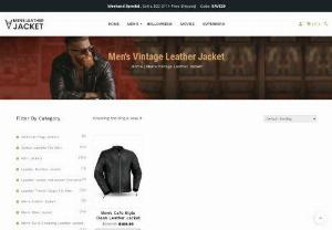 Men's Vintage Leather Jackets - A mens vintage leather jacket is a type of outerwear that is designed to look like an older, worn-in leather jacket. It typically has a classic, timeless design that evokes a sense of nostalgia and vintage style.
Vintage leather jackets come in various styles and designs, including bomber jackets, biker jackets, racer jackets, and more.