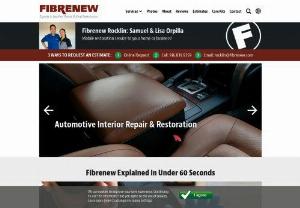 Fibrenew Rocklin - Experts in Leather Repair, Vinyl Restoration, and Plastic Repair in Roseville, CA. We restore damaged leather, vinyl, plastic, fabric, and upholstery on furniture, vehicles, boats, and airplanes. Mobile service to your home or office.