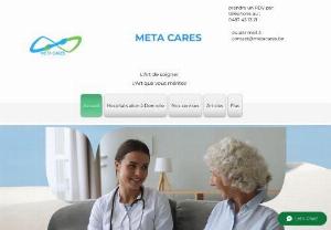 META CARES - Meta Cares is a home care nursing service in Wallonia and Brussels. We pride ourselves on providing professional, personalized and high quality nursing care to our patients. We specialize in home nursing care and home hospitalization by qualified independent nurses. We strive to provide you with a home health care service that meets your needs and those of your family. We are committed to helping you stay healthy at home, providing you with the health care you need. If you need nursing care at..