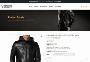 Black Leather Jacket with Hoodie for Men's - The Black Leather Jacket with Hoodie for Men's is a trendy and stylish piece of outerwear that offers both fashion and function. It is made from high-quality leather that is soft, durable, and has a sleek black finish that adds a touch of sophistication to any outfit
