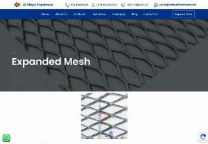 Expanded Mesh in Oman | Sharjah | UAE | Dubai - Al Miqat Hardware - The expanding metal's mesh is constant and does not elongate. The thin, stiff mesh is resistant to impact. With the help of good day illumination and ventilation, handling and execution are extremely simple, slip stopping is high, and easy execution is affordable.