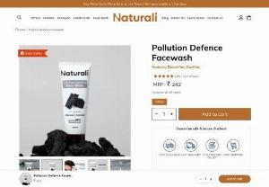 Charcoal Face Wash - Naturali Pollution Defence Face Wash, infused with the SuperBlendTM of Charcoal and Avocado, protects skin from pollution-induced damage. The goodness of activated charcoal helps in deep cleansing of the skin and avocado helps in instant moisture restoration.