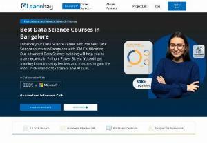 data science course with placement - Learnbay offers the most comprehensive data science course with placement. The instructors are top-tier MNC industry experts. Throughout the online data science courses, they impart their experience and knowledge. The IBM-accredited and domain-specific courses are designed for students who already have professional experience in another field but wish to make the switch to data science.