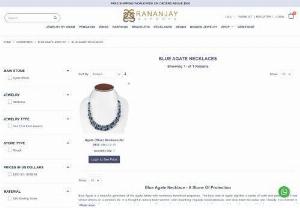 Shop Sterling Silver Blue Agate Necklace at Factory Price | Rananjay Exports - Rananjay Exports offers best quality of blue agate stone necklace, handcrafted in 925 sterling silver at manufacturing price to premium customers. Make a wholesale inquiry now!