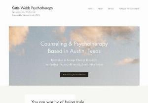 Katie Webb Psychotherapy - Counseling & Psychotherapy
Services
Katie Webb, Licensed Professional Counselor Associate

Supervised by Rebecca Lincoln, LPC-S