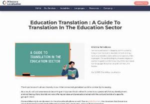 A Guide to translation in the education sector - Education Translation: Benefits and Importance