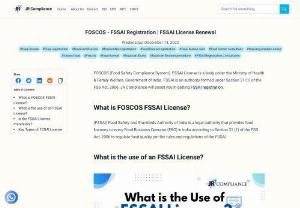 How To Get FOSCOS - FSSAI Registration - Our Role in Obtaining FSSAI License:
1- Our FSSAI certificate process consultants will assist you in filling out the application.
2- We will assist you in the FSSAI certificate document submission and evaluation.
3- JR Compliance has a professional team that will coordinate with the FSSAI officials for inspection, which is an integral part of the FSSAI certificate process.
4- We guarantee to provide you with proper acknowledgments and follow-ups. 
Contact Us for expert...