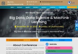 Big Data Congress, USA - 3rd World Tech Summit on Big Data, Data Science & Machine Learning will be held on September 21-23, 2023. Data Science Conference offers an opportunity to interact with researchers in the field of AI & Data Science, making Congress a perfect platform to share experiences, foster collaborations across industry & academia, and share emerging scientific updates across the globe. Initiation of cross-border co-operations between scientists and institutions will also be...