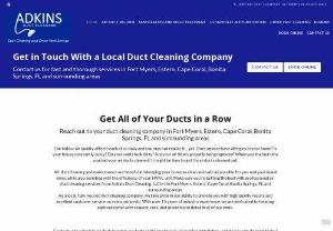Adkins Duct Cleaning, LLC - Address: 592 Gnu Dr, North Fort Myers, FL 33917, USA || Phone: 239-834-5257