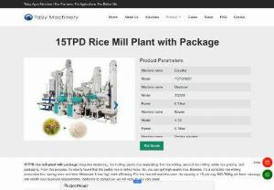 15TPD Rice Mill Plant with Package - 15TPD Rice Mill Plant with Package can automatically pack white rice into bags for sale. It greatly improves work efficiency and saves time.