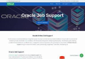 Oracle Job support from india - Online Job support is specialized in providing Oracle Job support. We have a dedicated team of IT professionals with more than a decade of working experience in Oracle and also providing online job support for our candidates daily.