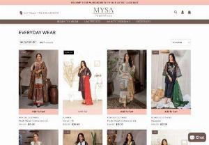 Shop Everyday Dresses by Pakistani Designers Online - Mysapk - Shop Pakistani designer everyday dresses online from MysaPk. Perfect to wear on daily basis. Head on to our website and explore much more. Hurry up & shop now!