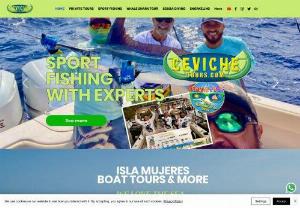 ceviche tours - Blue water adventures on Isla Mujeres Mexico, swim with Whale Sharks and Manta Rays, Sport Fishing charters, Reef snorkeling tours and Scuba diving services