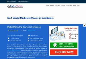 No.1 Best Digital Marketing Course in Coimbatore - Learn Advanced Technical Stuff from our Digital Marketing Course in Coimbatore. We Provide 100% Practical Based Digital Marketing Training. 100% Job offer.