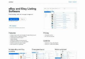 Listman - Lightweight Listing Manager for eBay sellers - Listman allows you to efficiently handle listings, orders, and messages across multiple eBay accounts. You can customize the list filter and layout to suit your preferences. Listman is mobile-friendly and has a straightforward user interface, making it easy to use without much learning.