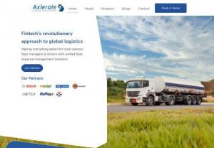 Axlerate | Unified Fleet and Fuel Expense Management Platform - Axlerate is a unified fleet and fuel expense management platform for logistics with end-to-end solutions to track and manage payments and operations.