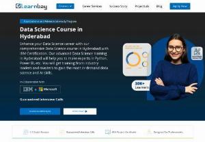 Data Science Course in Hyderabad - Learnbay’s data science course in Hyderabad is excellent for skill development and aids in landing high-paying positions across various industries.