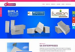 AAC Blocks Manufacturers in Chennai | SA Enterprises - Manufacturers of AAC Blocks Chennai - Red Brick, Paver Block, Solid Block, weathering Tile, Gypsum plaster, Tile Adhesive Dealers offered by SA Enterprises.