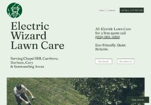 Electric Wizard Lawn Care - All-electric mowing service based in Chapel Hill. We provide eco-friendly, quiet, and reliable service.