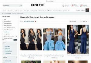 Mermaid Trumpet Prom Dresses - Looking for a perfect mermaid trumpet prom dresses for your next formal & semi-formal event? iloveyer mermaid trumpet evening party dresses are on sale now.