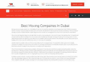 Best Moving Companies in Dubai - Book Your Move Today! - Searching for the best moving companies in Dubai Look no further! Our experienced team of movers provides efficient and affordable relocation services