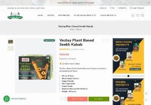 Buy Vezlay 100% Plant Based Seekh Kabab Online (200g) - Buy Vezlay plant based seekh kebab online with best price. if you are health conscious and you eat balanced diet. Order now for a delicious, meat-free experience!