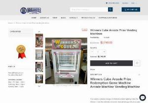 Winners Cube Arcade Prize Redemption Game Machine Arcade Machine Vending Machine - The luxurious exterior design and brilliant interior lighting make the Winners' Cube the ultimate attraction that will bring profits to a wide variety of locations