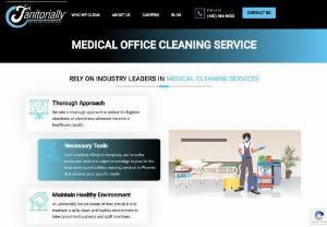 Healthcare Cleaning Services in Phoenix | Best Medical Office Cleaning Company in Phoenix | Healthcare and Medical Office Cleaning Service in Phoenix - Janitorially takes pride in providing the highest quality and professional healthcare cleaning services in Phoenix. As the best medical office cleaning company in Phoenix, we help to avoid spreading of germs, pathogens, bacteria, and viruses. From medical offices to hospitals, we have the necessary tools and expert knowledge to provide the best healthcare and medical office cleaning service in Phoenix that address your specific needs.
