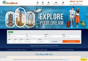 Book Cheap Flights & Air Tickets Online - Click2book.co.uk - Want cheap flights tickets with a vacation? Click2Book is offering a quick flight booking service and low-cost flight deals. Compare flights and find the best flight deals instantly.