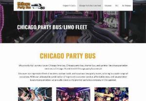 Chicago Party Bus/Limo Fleet - Chicago Party Bus Rental - Looking for a fun and unique way to celebrate your next big event in Chicago? Look no further than Chitown Party Bus! Our Chicago party bus rentals are the perfect way to add excitement and style to your special occasion.