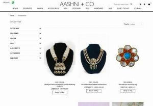 Buy Designer Eid Accessories Online | Aashni & Co - Shop for designer eid accessories at Aashni & Co. Discover our top selection of eid shoes, jewelry, necklace sets, earrings, heels, sandals, flats, wedges, and more.