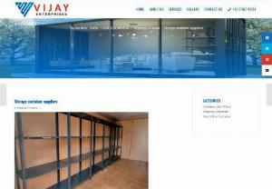Storage container suppliers in Chennai | Vijay Containers  - We are well lauded company in Chennai in the field of Storage container suppliers. For any questions Call +91 9790711714. 