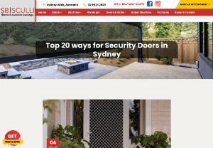 Security Doors Sydney | Best Security Doors | 02 9834 2920 - Take your home security a notch higher by installing Security Doors in Sydney. Keep your office area free of intruding animals and tress passers. Sculli Blinds and Screens is here with the collection. We provide personalized services too. Order in!