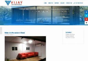  Modular site office container in Chennai | Vijay Containers - Searching for Modular site office container in Chennai? We are the right choice for your needs of Modular site office container Manufacturers. Vijay Container