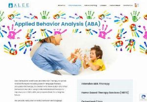 Alee Behavioral Healthcare Applied Behavior Analysis (ABA) Treatment & Autism Therapy Clinic - Applied Behavior Analysis is Autism Therapy that's primary focus is to improve socially significant behaviors. Individuals who get Applied Behavior Analysis Therapy are more likely to access and thrive in the least restrictive settings. For more information in detail, visit our Applied Behavior Analysis Clinic.
