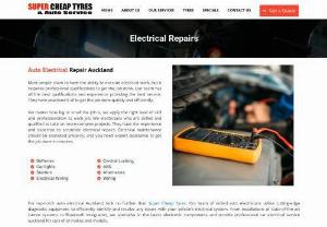 Auto Electrical Repairs in Auckland - Super Cheap Tyres Nz - In Auckland, we specialise in diagnosing and repairing all kinds of auto electrical issues, from damaged wiring to malfunctioning batteries. Our knowledgeable team has you covered.
