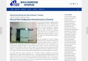 Manual Steel Sliding Door Manufacturers in Chennai | Merlin Engineering - Merlin Engineering is the leading Manual Steel Sliding Door Manufacturers in Chennai with latest technology and support to secure the future of your asset. 