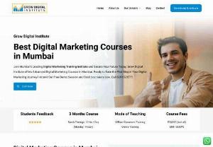 Grow Digital Institute - Digital Marketing Courses in Borivali, Mumbai - Grow Digital Institute a leading provider of digital training institute in Borivali, Mumbai offer 100% practical and Advanced Digital Marketing Courses in Mumbai. At Grow Digital Institute, we believe in providing our students with hands-on experience, so you can expect to work on real-life projects and gain practical knowledge to apply in the real world.