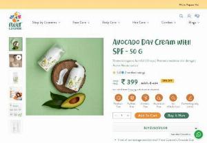Moisturizing Avocado Day Cream with SPF - 50 ml | Fleur Colonie - Fleur Colonies Avocado Day Cream with SPF 30 provides protection against sun damage. Prevents dryness and oxidative skin damage. Rich in Vitamin B3 | Buy now