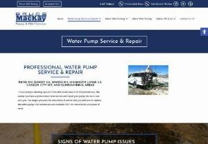 Water Pump Service & Repair | Bruce MacKay | Since 1981 - The pump's prime function is to compress and transfer water from one location to another. If you are facing issues like dirty water, low water pressure, or strange noise from the pump, then it's a clear sign of failure water pump. Contact the finest water well pump repair Fallon NV company.
