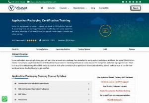 Application professional Certification & Training From India - Our Best Application Packaging Training Hyderabad for beginners and professionals provides in-depth knowledge of Application Packaging Online Classes. Access to expert trainers and instructor led training sessions ensure that you can easily clear your doubts and get the exact guidance that is expected from Application Packaging Online Training from India.
